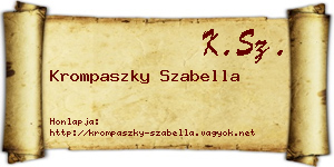 Krompaszky Szabella névjegykártya